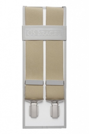 Plain Beige Mens Braces